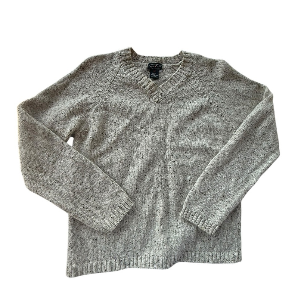 Vintage Women’s American Eagle Wool V Neck Sweater Size Medium Cottagecore 90s